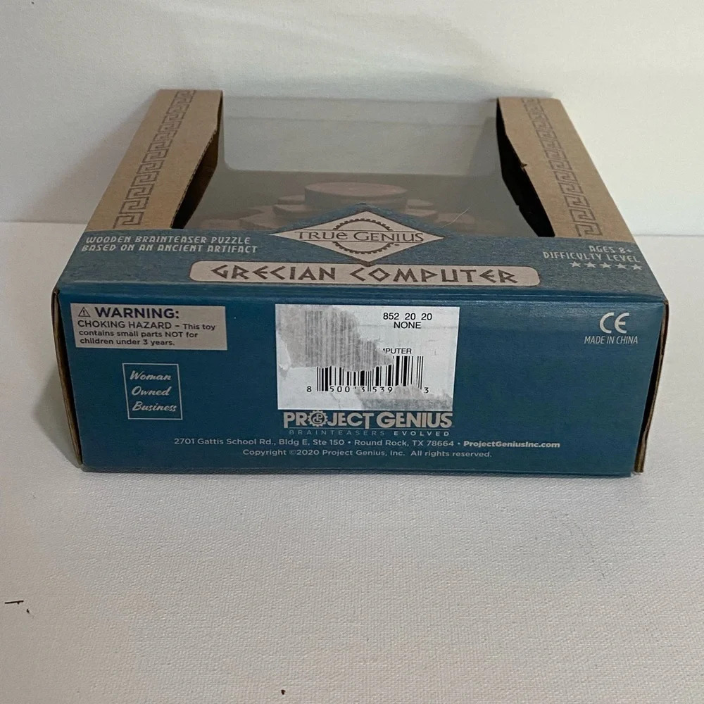 True Genius Grecian Computer Puzzle Brain Teaser Smart Challenge Wood Jigsaw NEW - Picture 2 of 3